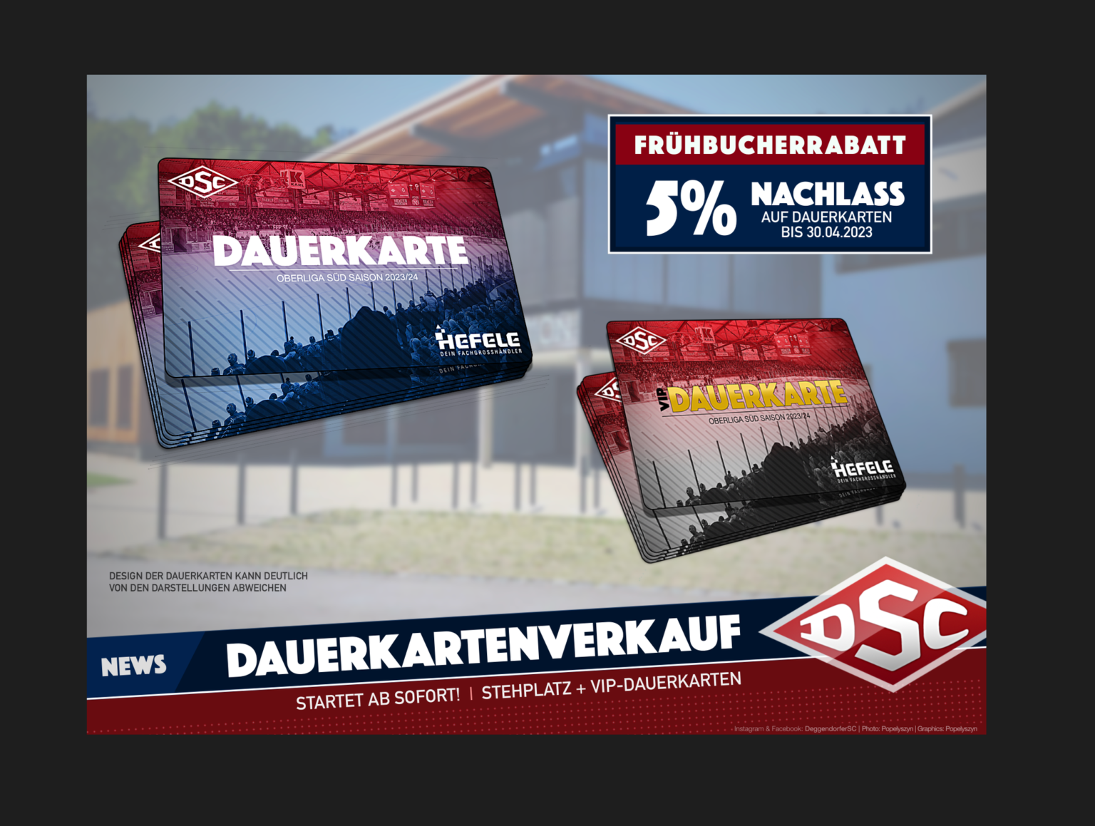 Der Vorverkauf für die Saison 2023/24 startet mit Frühbucherrabatt ...